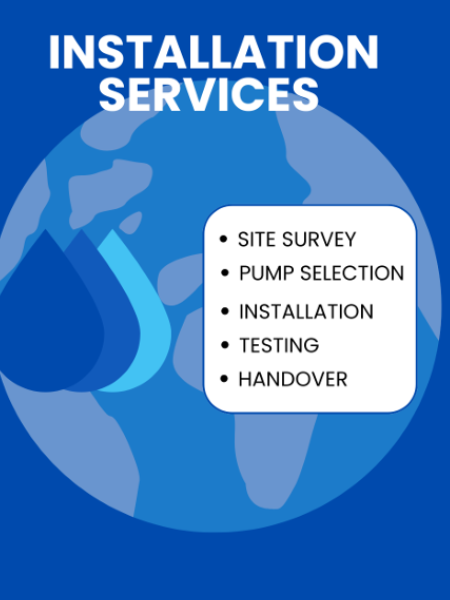 Submersible water pumps installation
